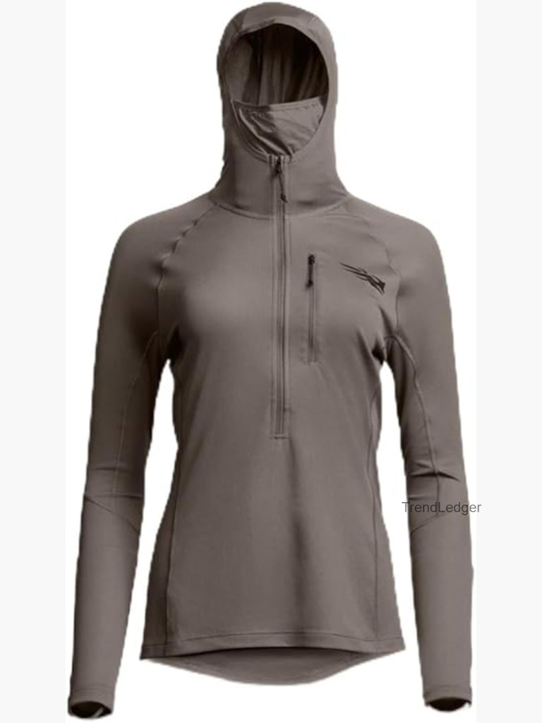 Large Lightweight Baselayer Hoody With Facemask, Polyester Activewear